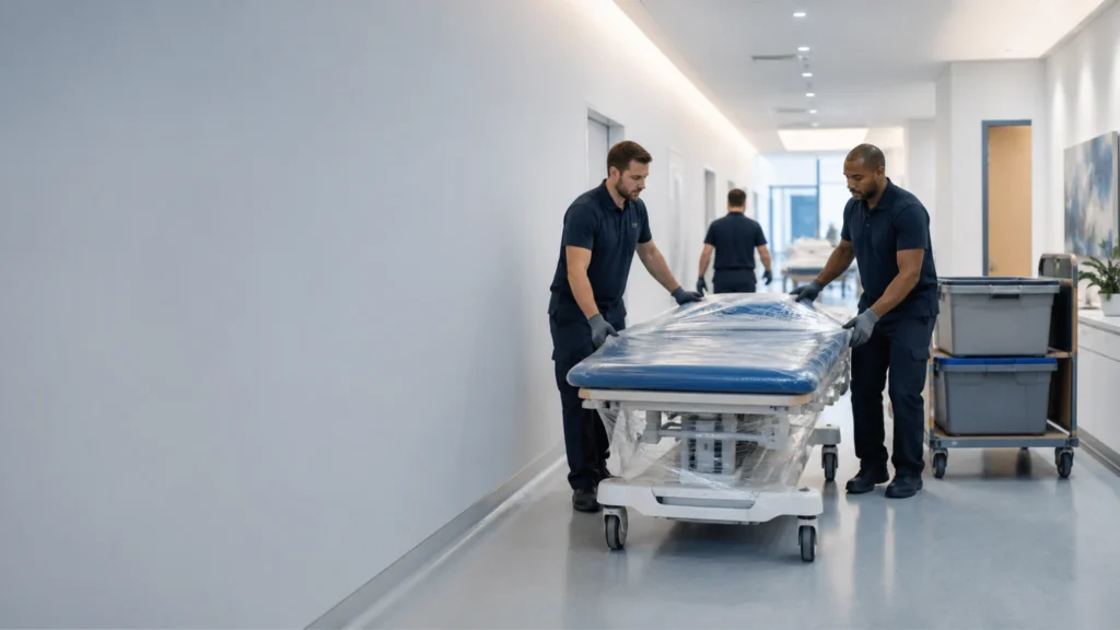 Flood Brothers crew at work: Healthcare Moves Where Patient Care Never Skips a Beat