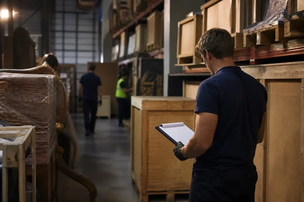 Flood Brothers trucks staged for a long-distance production relocation