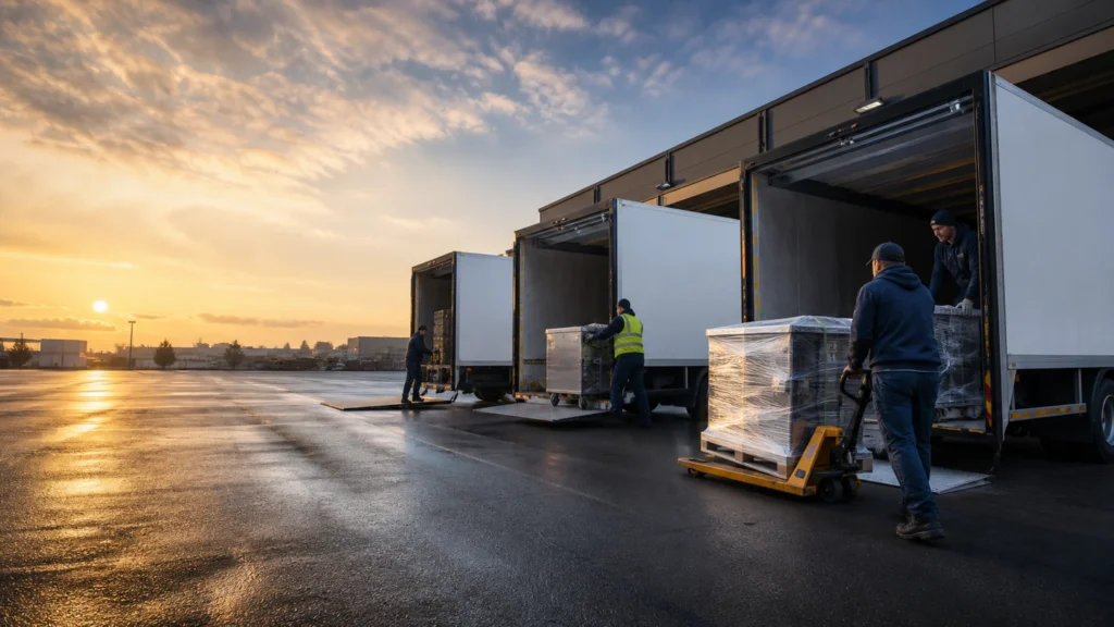 Flood Brothers crew at work: Kitchens Moved in Any Market, Under One Contract