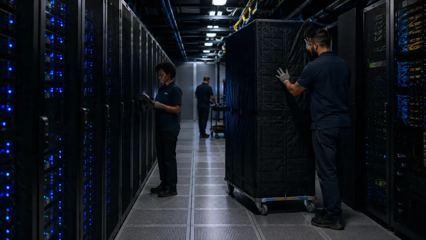 After-hours data center cutover in progress