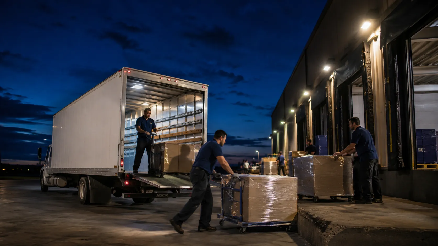 Flood Brothers after-hours transport keeping a commercial move on schedule