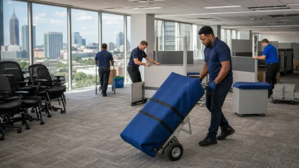 Flood Brothers crew decommissioning an Atlanta office floor